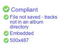 The 'File not saved- tracks not in an album directory' message