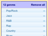 Create a permitted genre list