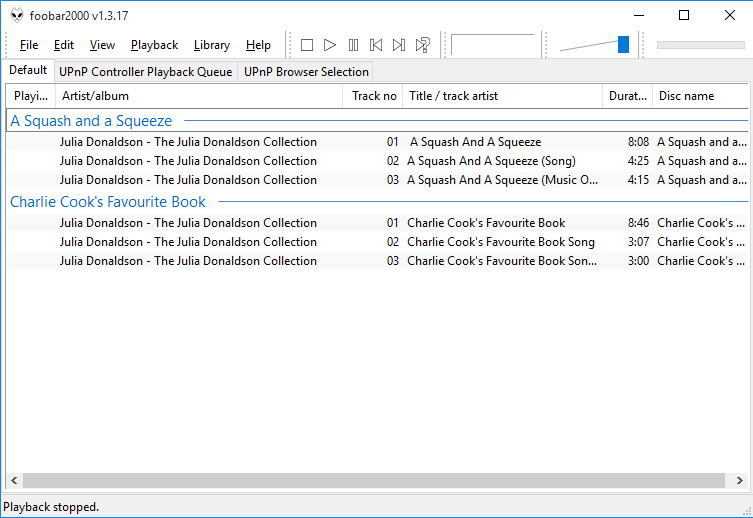 Grouping playlists by disc subtitle in foobar2000