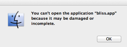 You can't open the application
