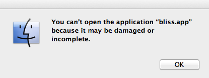 You can't open the application 