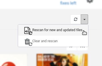 Rescan for new and updated files