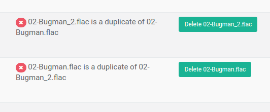 Delete duplicates