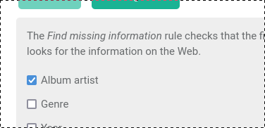 Find missing album artist checkbox