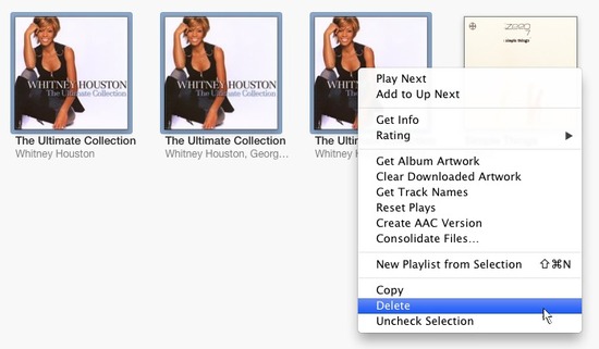 Delete from iTunes