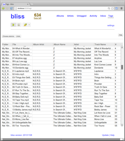 The full mp3 tag editor interface