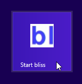 bliss icon on the Windows 8 Start screen