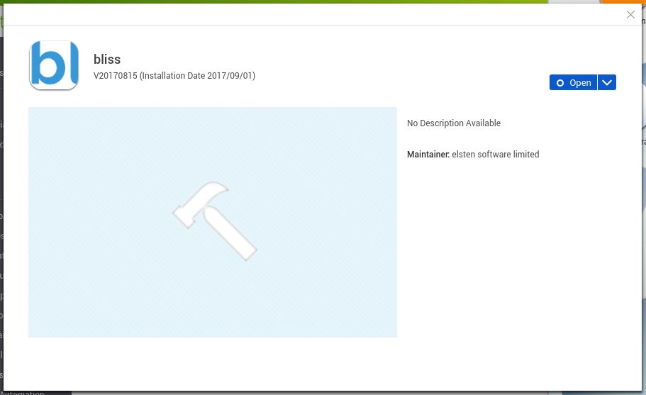 bliss running as a Synology package