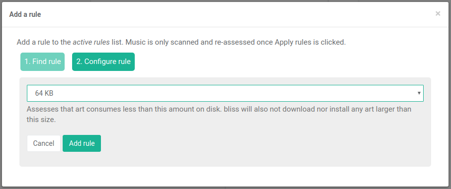 Max data size rule for Shanling