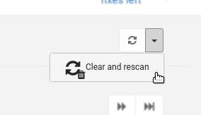 The clear and rescan button