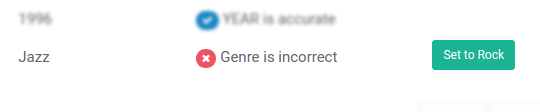 One click fix to fix an incorrect genre tag