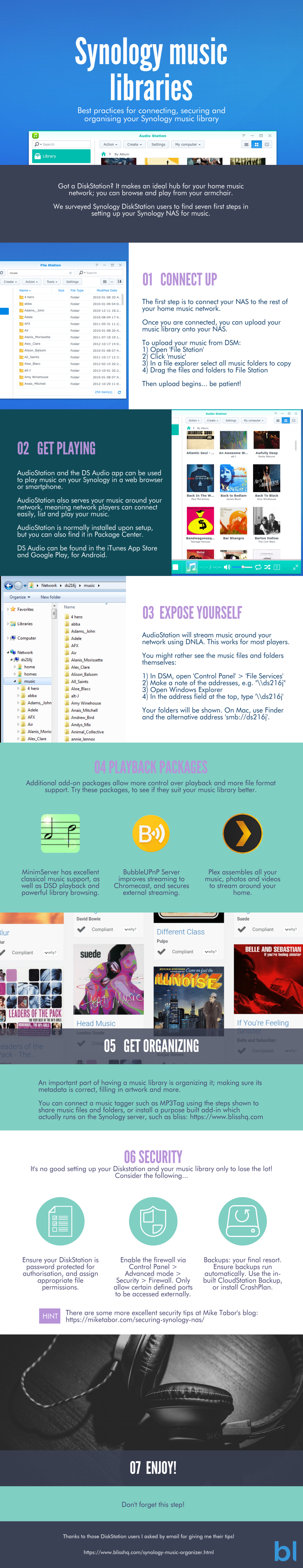 Seven first steps to a best practices Synology music library