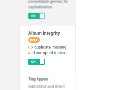 Ensure albums have no missing, duplicate or corrupt tracks